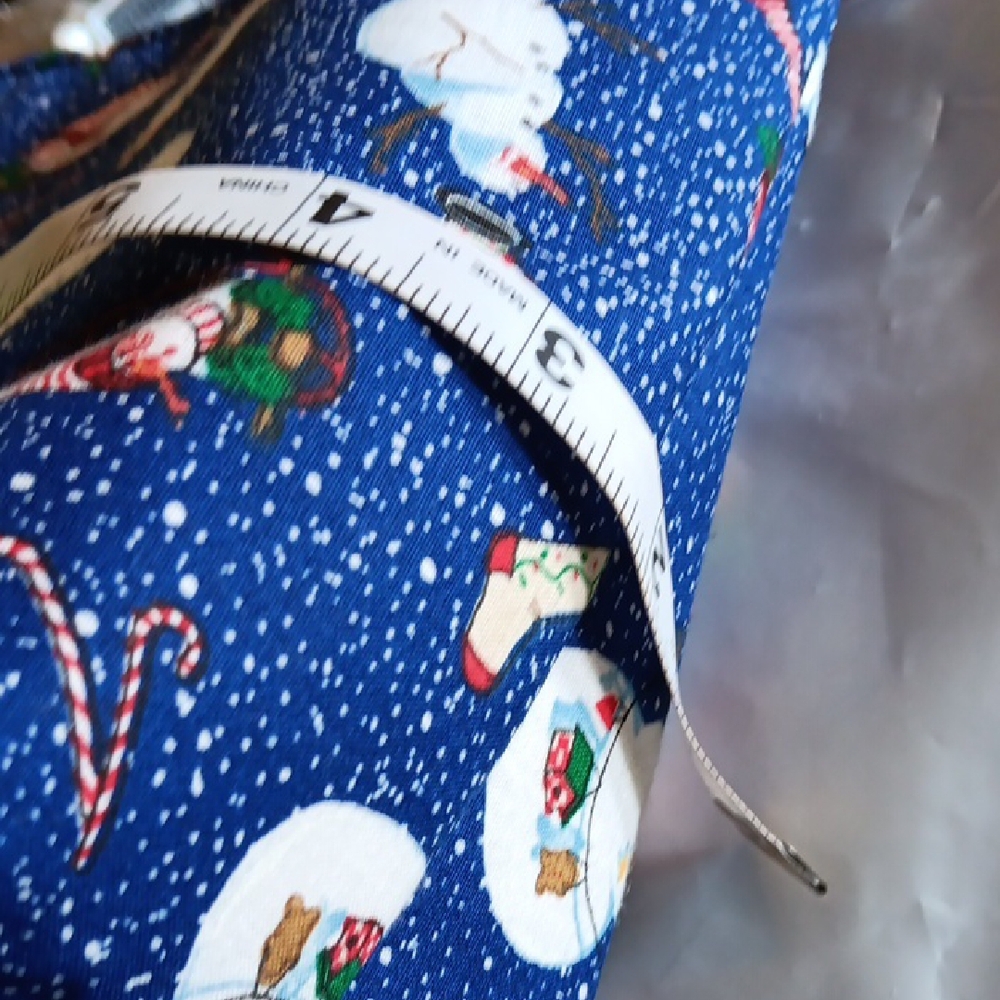 Festive Blue and White Winter Tote Bag - Picture 9 of 9